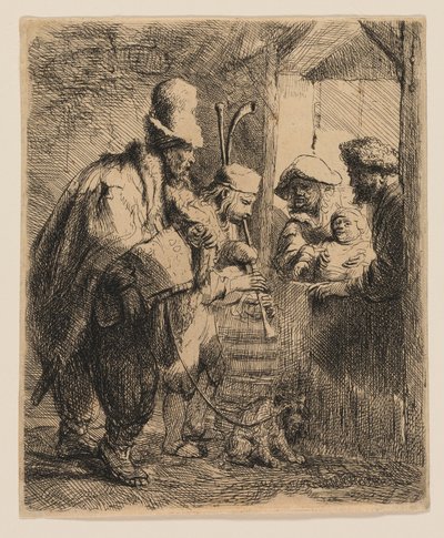 De flanerande musikerna av Rembrandt van Rijn