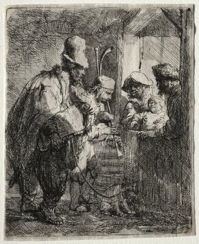 De flanerande musikerna av Rembrandt van Rijn