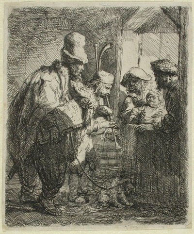 De vandrande musikerna av Rembrandt van Rijn