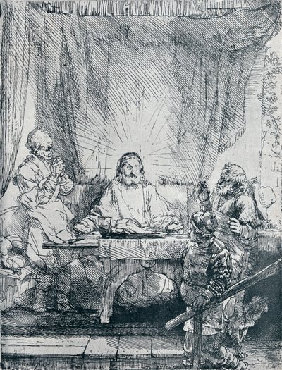 Nattvarden i Emmaus, 1654, 1903 av Rembrandt van Rijn