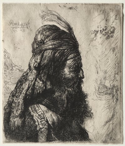 Det tredje orientaliska huvudet av Rembrandt van Rijn