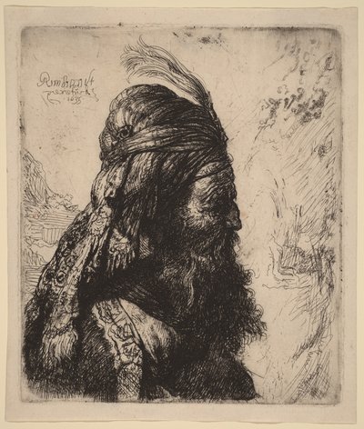Den tredje orientaliska ledaren av Rembrandt van Rijn