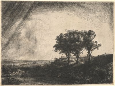 De tre träden av Rembrandt van Rijn