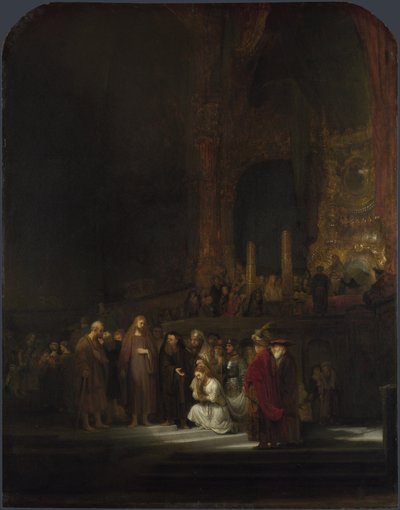 Kvinnan tagen i äktenskapsbrott, 1644 av Rembrandt van Rijn
