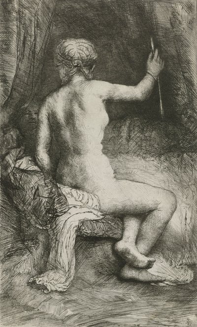 Kvinnan med pilen, 1661 av Rembrandt van Rijn