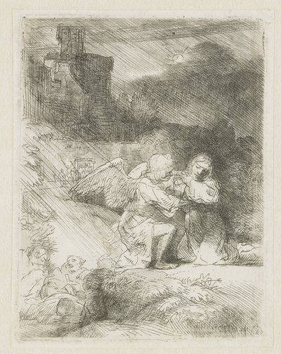 Kval i trädgården av Rembrandt van Rijn