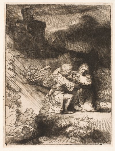 Kvalen i trädgården av Rembrandt van Rijn