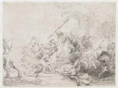 Den stora lejonjakten av Rembrandt van Rijn