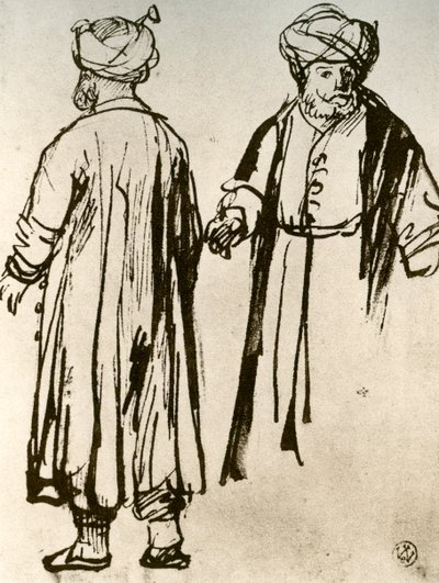 Två turkar som går, 1913. av Rembrandt van Rijn