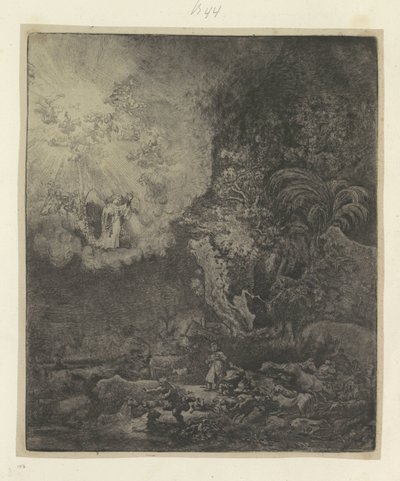 Verkondiging aan de herders Samling av åttiofem originaltryck (serietitel) av Rembrandt van Rijn