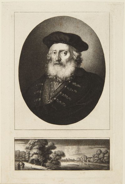 Gammal man med mössa av Rembrandt van Rijn