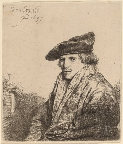 Ung man i sammetsmössa (Ferdinand Bol?) av Rembrandt van Rijn