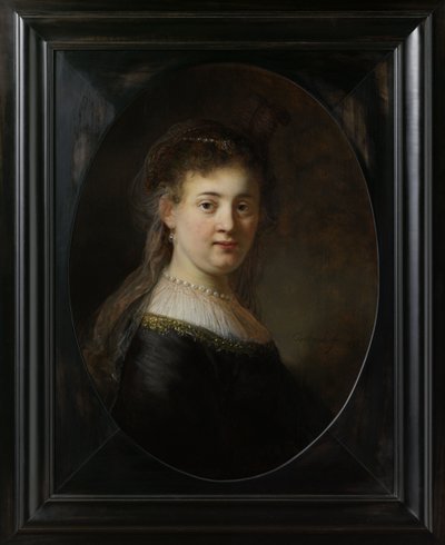 Ung kvinna i fantasidräkt, 1633 av Rembrandt van Rijn
