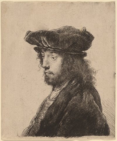 Det fjärde orientaliska huvudet av Rembrandt van Rijn and Studio of Rembrandt