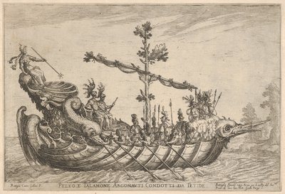 Peleus och Talamon, från serien Argonauternas fartyg, för bröllopsfirandet..., 1608. av Remigio Cantagallina