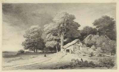 Gård på en väg av Remigius Adrianus Haanen