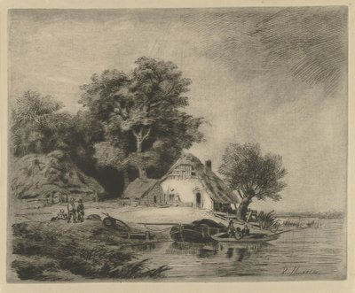 Gård på vattnet av Remigius Adrianus Haanen
