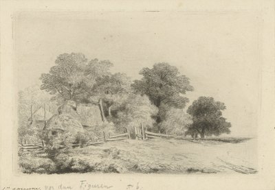 Gård vid ett staket av Remigius Adrianus Haanen