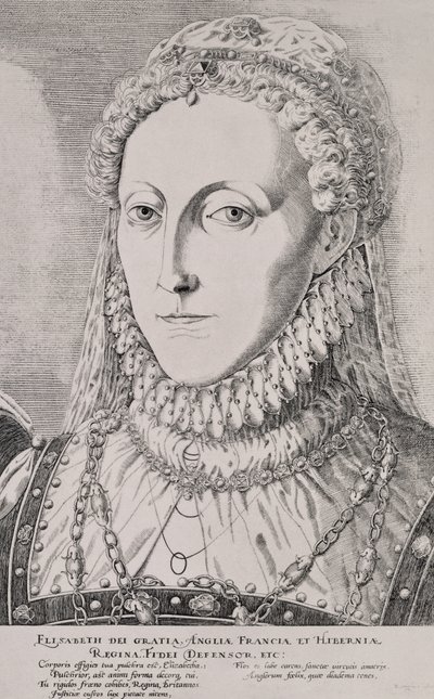 Drottning Elizabeth I (1533-1603), ca 1572-75 av Remigius Hogenbergh