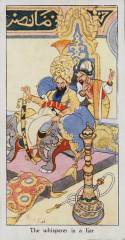 Östligt ordspråk: Viskaren är en lögnare (färg litho) av René Bull