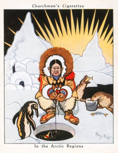 I de arktiska regionerna (färglitografi) av René Bull