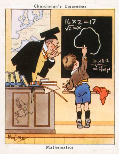 Matematik (färglitografi) av René Bull