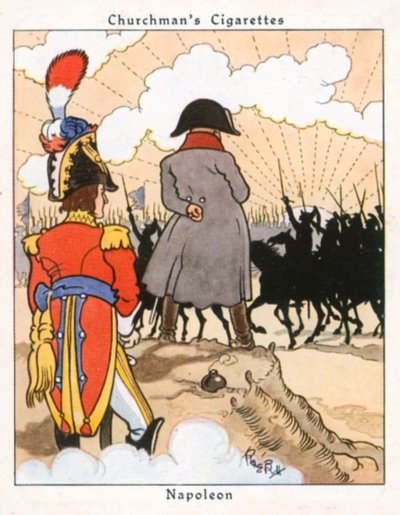 Napoleon (färglitografi) av René Bull