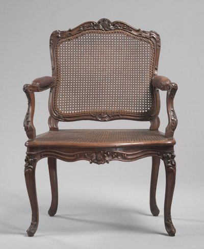 Fåtölj, ca 1740 (snidat trä, käpp) av René Cresson
