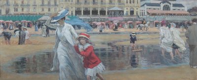 Cabourg Beach, ca. 1910. av René François Xavier Prinet