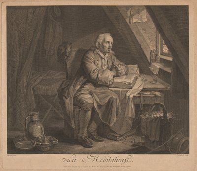 Meditation av René Gaillard, after Johann Eleazar Schenau