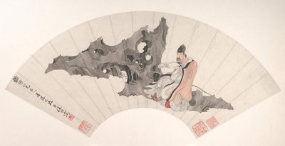 Scholar on a Rock, ca. 1880. av Ren Yi