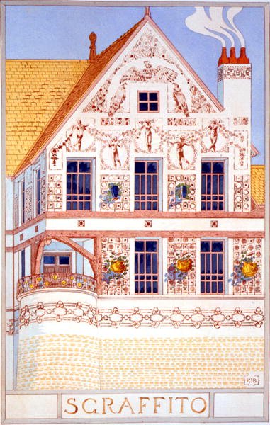 Sgraffito, illustration från 