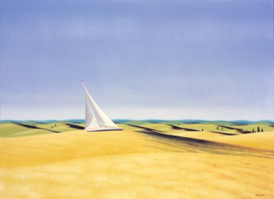 Segling i Toscana, 2001, olja på duk av Rene Boin