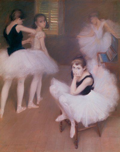 Jeunes danseuses au repos - Unga dansare som vilar ... av René François Xavier Prinet