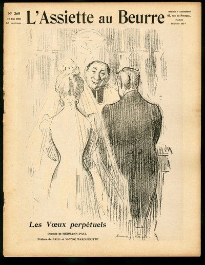 Omslag till "" The Butter Plate"", nummer 268, Satirique en Colors av Rene George Hermann Paul