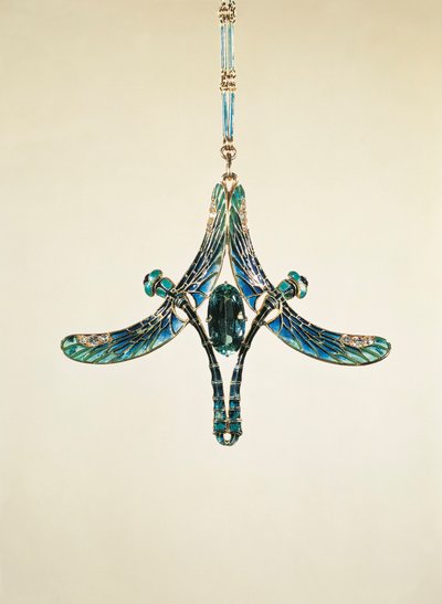 Dragonfly hänge (guld och emalj) av Rene Jules Lalique