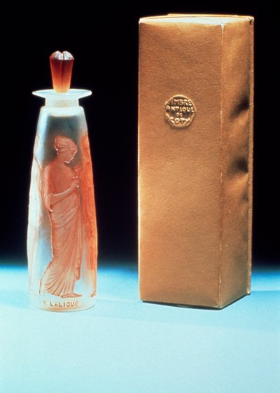 Glasflakon för parfymen Ambre Antique från Coty av Rene Jules Lalique