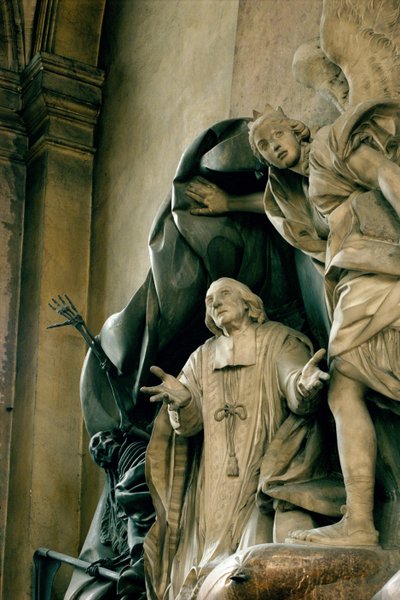 Detalj av Jean Baptiste Joseph Languet de Gergys grav 1675-1750 1757 marmor och trä se även 252652 av Rene Michel Slodtz