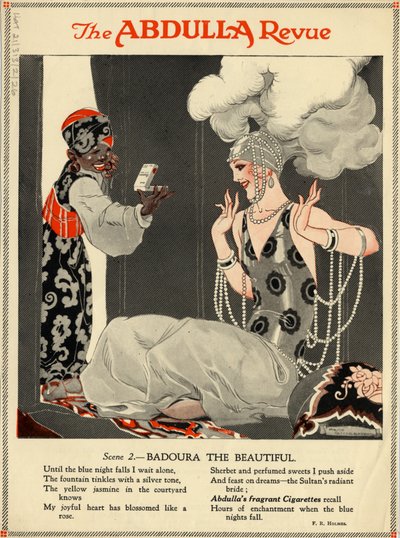 Abdulla cigaretter, 1920-talet av Rene Vincent