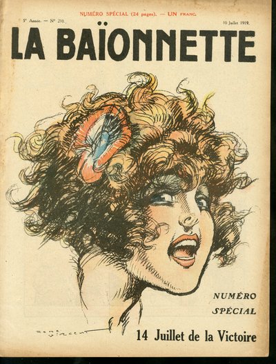 Omslag till "La Baionnette", nummer 210, Satirical in Colors av Rene Vincent