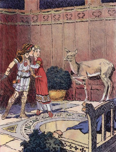 Den lilla merovinger (färg litho) av Rene Vincent