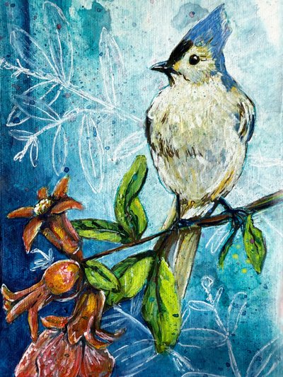 Tuftmes Granatäpple av Renee Machan Cottagecore Artist