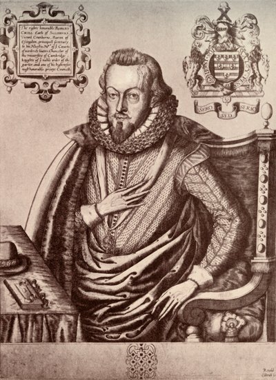 Robert Cecil, förste earl av Salisbury, tidigt 1600-tal, 1911 av Renold Elstrack