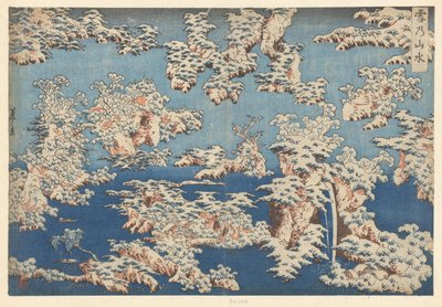 Sneeuwlandschap Yuki no sansui (titel på objekt) av Renshi