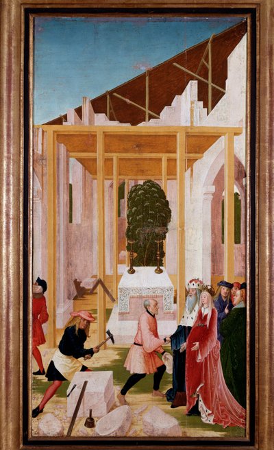 Byggandet av klostret Klosterneuburg (Österrike) (målning av Reuland  Frueauf the Elder