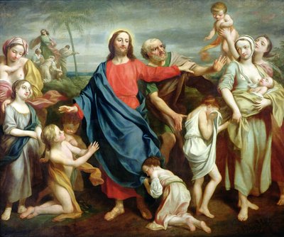 Låt de små barnen komma till mig och förbjud dem inte, 1746 av Rev. James Wills