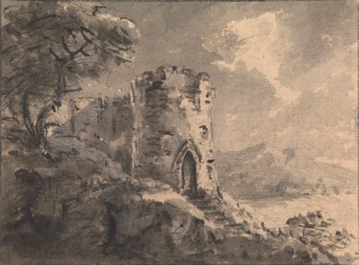 Landskap med ett förstört slott av Rev. William Gilpin