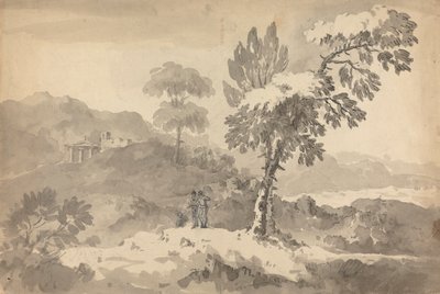 Tre figurer i ett landskap av Rev. William Gilpin