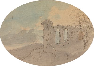 Utsikt över slottsruinen av Rev. William Gilpin
