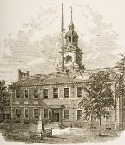 County Court House eller, Independence Hall, Philadelphia Pennsylvania, c.1880 av Reverend Samuel Manning